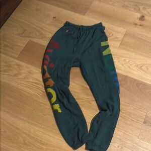 Aviator Nation Teal Graphic Sweatpants
